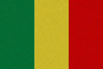 Mali fabric flag