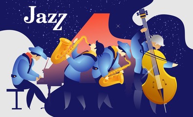 Naklejka premium jazz and blues