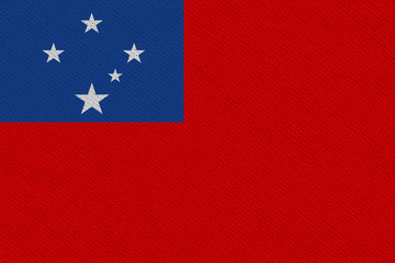 Samoa fabric flag