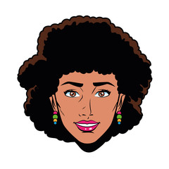 woman head avatar cartoon character