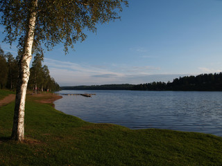 calm lake in Sweden