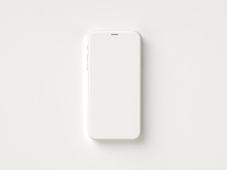 Phone on gray minimal style background. Travel concept. 3D model render visualization illustration