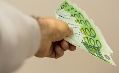 finance  money - Banknotes of the  european  union.