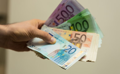 finance  money - Banknotes of the  european  union.