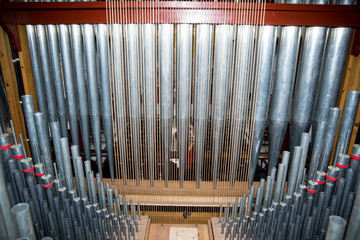 Organ, keyboard instrument of more pipe divisions 