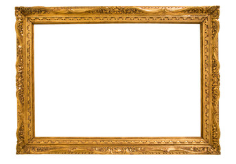 rectangular frame for a mirror on isolated background