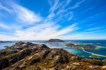 Beautiful view of islands - Sommaroy in Troms, North Norway