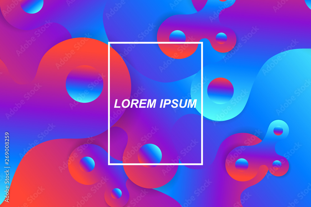 Poster fluid abstract background. futuristic liquid gradient shapes design. vector eps10.