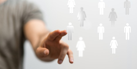 Stack of hands showing unity and teamwork  3d.