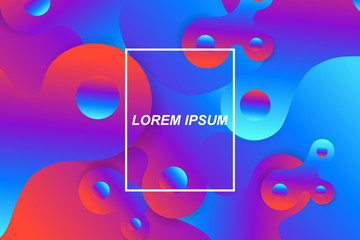 Fluid abstract background. Futuristic liquid gradient shapes design. Vector eps10.