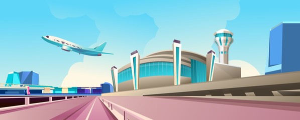 Fototapeta premium airport building vector