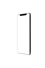 Isolated Black Full Display Smartphone