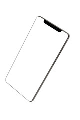 Isolated Black Full Display Smartphone