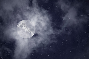 Obraz na płótnie Canvas Full moon night