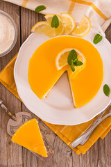 Lemon and mascarpone cheesecake.