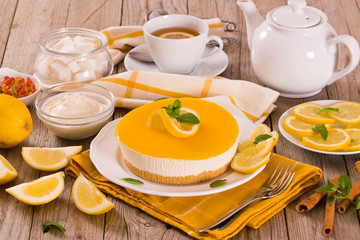 Lemon and mascarpone cheesecake.