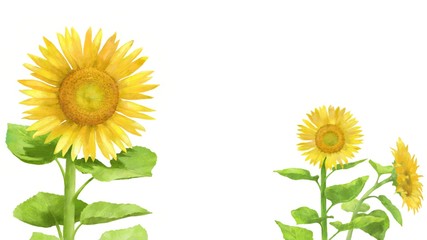 ひまわりのイラスト素材