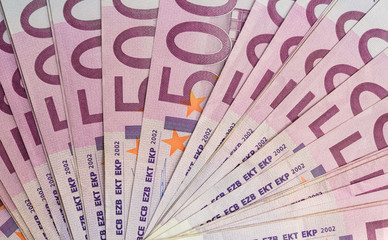 finance  money - Banknotes of the  european  union.