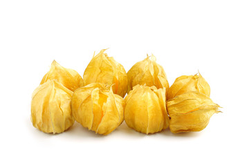 Cape gooseberry or Physalis minima Linn isolated on white background