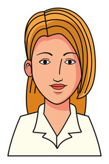 Fototapeta premium businesswoman avatar cartoon character