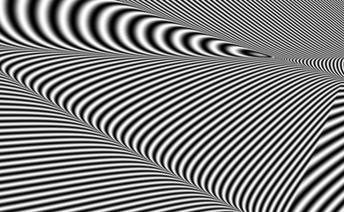 Monochrome illusion art abstract background