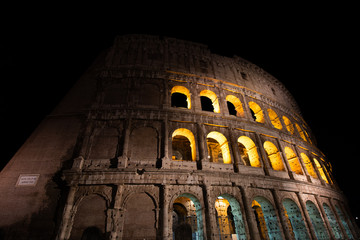 Fototapeta na wymiar Colosseum at night, Rome, Italy