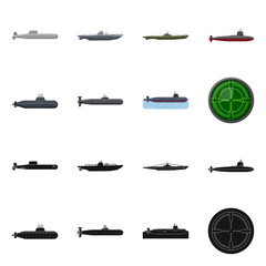 Vector design of war  and ship sign. Collection of war  and fleet stock vector illustration.