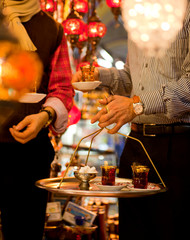 Mosaic Turkish lanterns in Grand Bazaar, Istanbul, Turkey