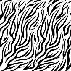 Fototapeta na wymiar Animal pattern zebra. Seamlessblack and white background