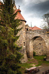 Fototapeta na wymiar Medieval Czocha Castle in Poland. Czocha is a located in a Lower Silesian Voivodeship.