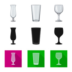 Isolated object of form and celebration icon. Collection of form and volume stock vector illustration.