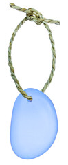 Galet bleu porte-clés 