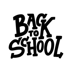 Welcome back to school lettering quote. Back to school sale tag. Hand drawn lettering badges. Typography emblem set. Chalk background