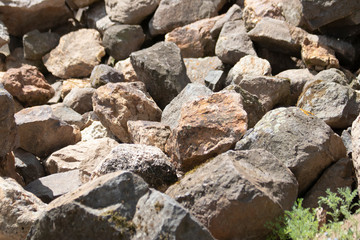 Bunch of wild stone rubble
