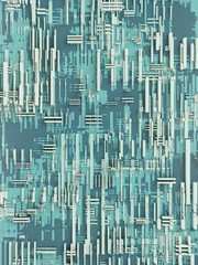 Abstract blue colored futuristic techno pattern. Modern covers design. Digital 3d illustration