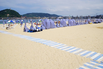 Fototapeta premium View of San Sebastian, famopus resort in Spain, Europe