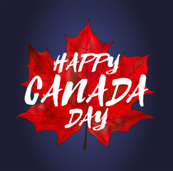 Happy Canada Day holiday celebrate card