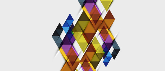 Triangle geometrical modern business presentation design template, abstract pattern for any background