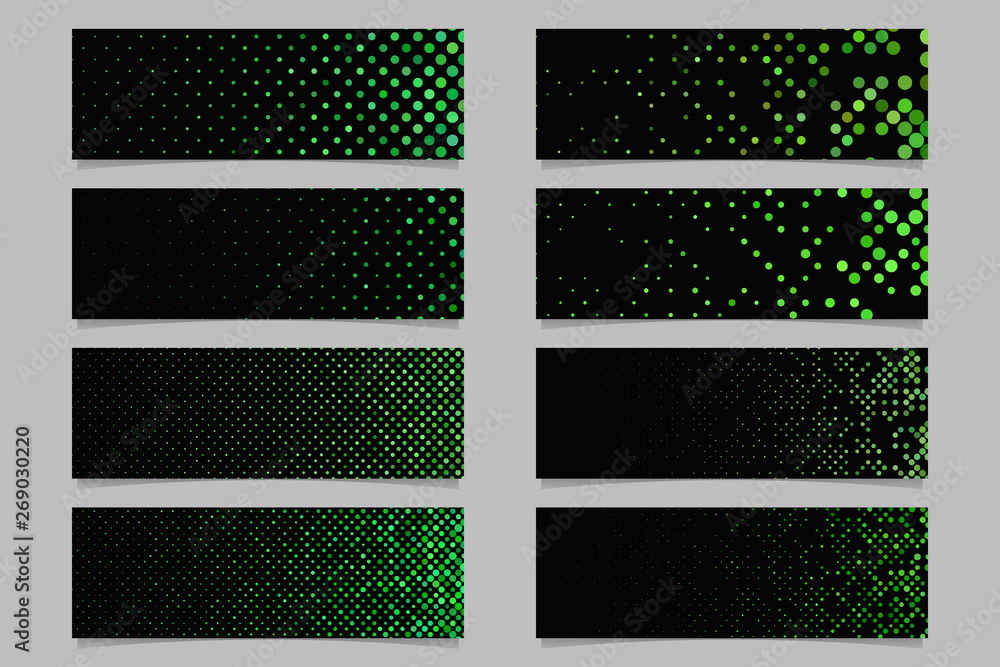 Poster modern abstract dot pattern banner background template set - vector graphic design
