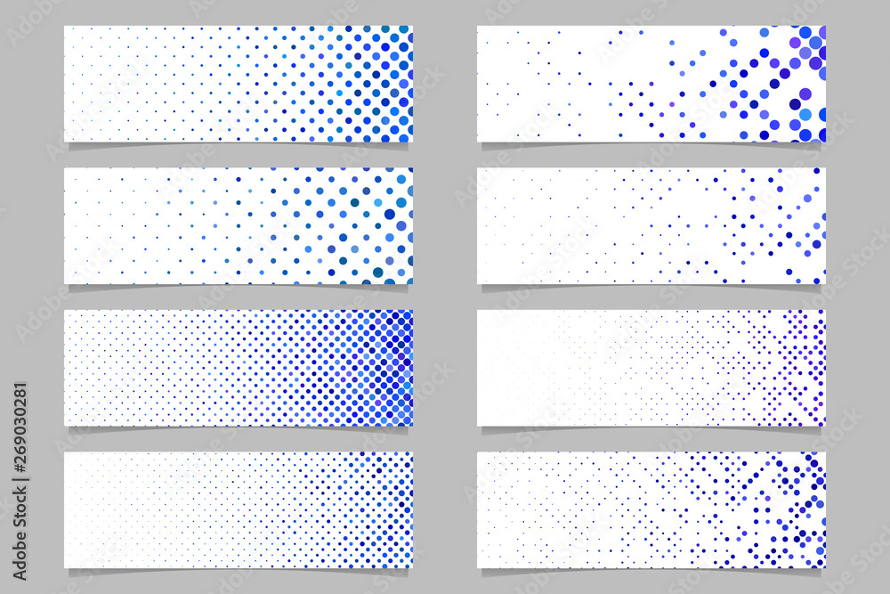 Aufkleber modern abstract dot pattern banner background template set - vector graphic design