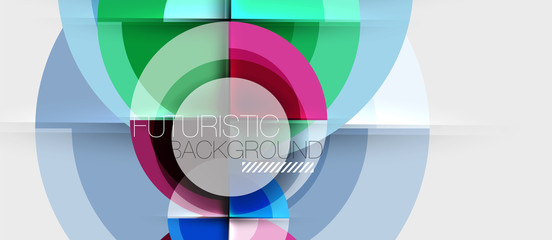 Fototapeta premium Geometric design abstract background - circles