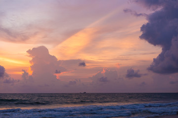 Sunset on the beach at Thailand 