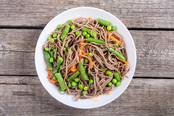 Soba noodles salad