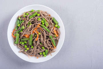 Soba noodles salad