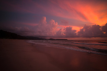 Sunset on the beach at Thailand 