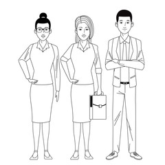 business people avatar black and white