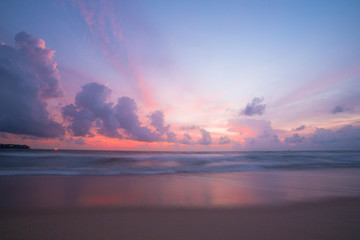 Sunset on the beach at Thailand 