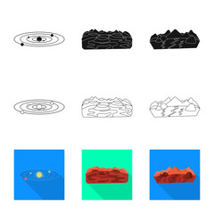 Isolated object of astronomy and technology  icon. Collection of astronomy and sky stock symbol for web.