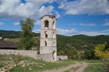 Fototapeta na wymiar St. Mary's Church. It was built between 1694-1699. Cultural Monument of Albania, Korche County, Moscopole (Voskopoje)