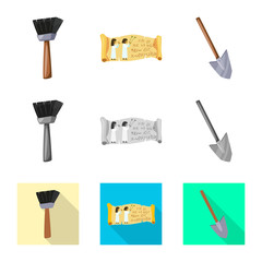 Vector design of story and items icon. Set of story and attributes  vector icon for stock.